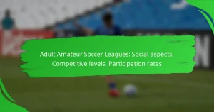 Adult Amateur Soccer Leagues: Social aspects, Competitive levels, Participation rates